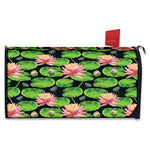 Water Lily Flower Pattern Print Mailbox Cover