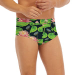 Water Lily Flower Pattern Print Men's Briefs