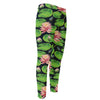 Water Lily Flower Pattern Print Men's Compression Pants
