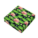 Water Lily Flower Pattern Print Outdoor Seat Cushion Cover