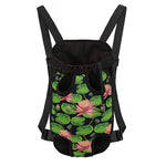 Water Lily Flower Pattern Print Pet Carrier Backpack