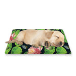Water Lily Flower Pattern Print Pet Cooling Mat Cover
