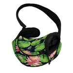 Water Lily Flower Pattern Print Pet Sling Carrier