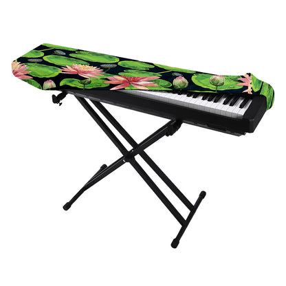 Water Lily Flower Pattern Print Piano Keyboard Cover