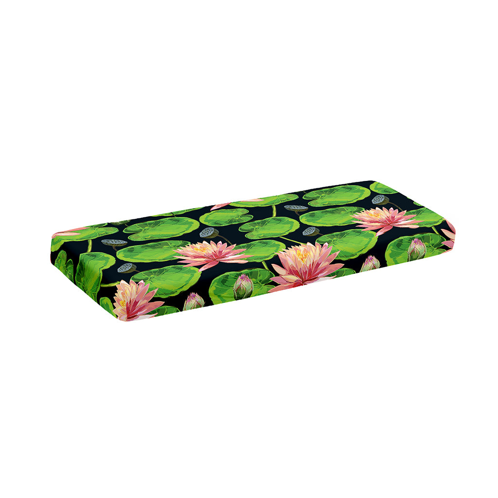 Water Lily Flower Pattern Print Piano Keyboard Cover