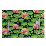 Water Lily Flower Pattern Print Placemat