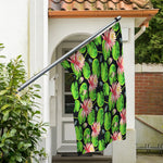 Water Lily Flower Pattern Print Polyester Flag