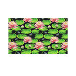 Water Lily Flower Pattern Print Polyester Flag