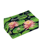 Water Lily Flower Pattern Print Rectangle Tissue Box Cover