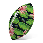 Water Lily Flower Pattern Print Rugby Ball
