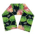 Water Lily Flower Pattern Print Scarf