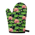 Water Lily Flower Pattern Print Single Oven Mitt