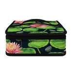 Water Lily Flower Pattern Print Small Lunch Bag