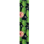 Water Lily Flower Pattern Print Table Runner