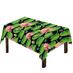 Water Lily Flower Pattern Print Tablecloth