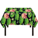 Water Lily Flower Pattern Print Tablecloth