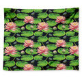 Water Lily Flower Pattern Print Tapestry