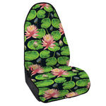 Water Lily Flower Pattern Print Waterproof Car Seat Cover