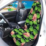 Water Lily Flower Pattern Print Waterproof Car Seat Cover