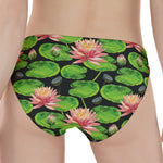 Water Lily Flower Pattern Print Women's Panties