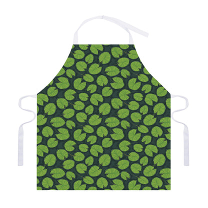 Water Lily Pads Pattern Print Adjustable Apron