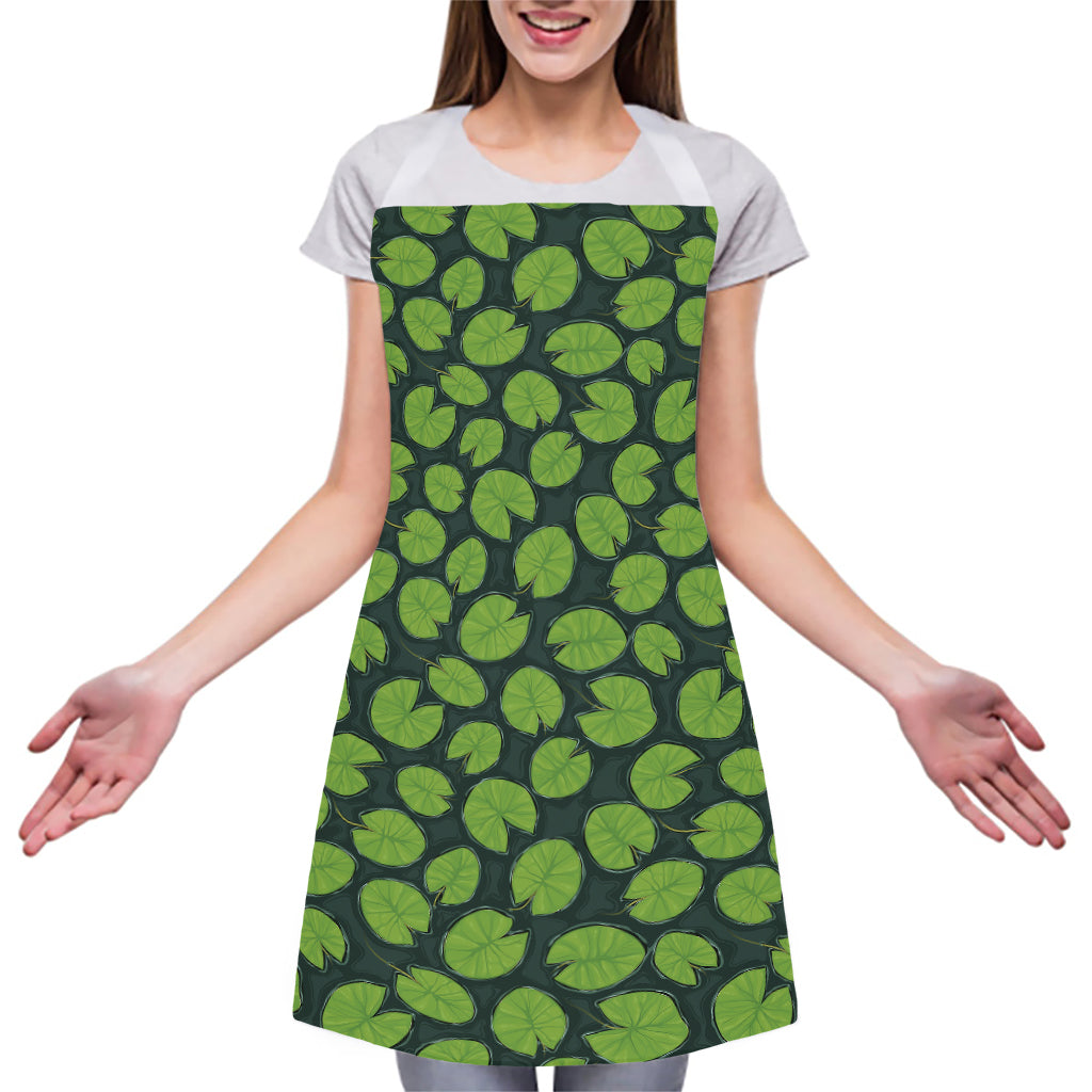 Water Lily Pads Pattern Print Adjustable Apron