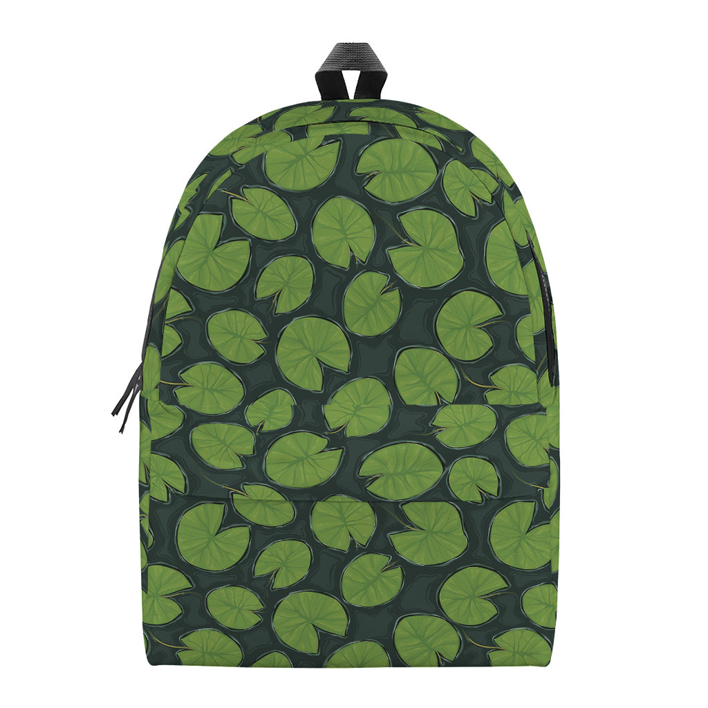 Water Lily Pads Pattern Print Backpack