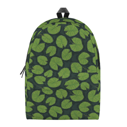 Water Lily Pads Pattern Print Backpack