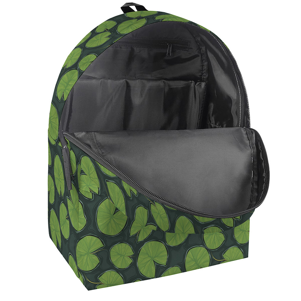 Water Lily Pads Pattern Print Backpack