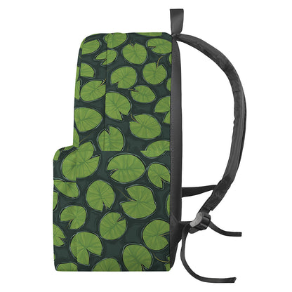 Water Lily Pads Pattern Print Backpack