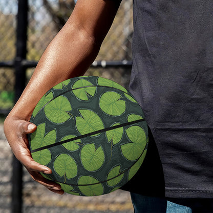 Water Lily Pads Pattern Print Basketball