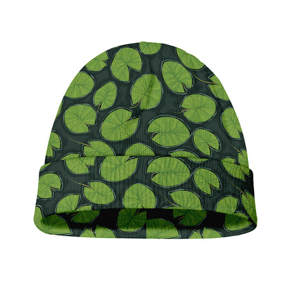 Water Lily Pads Pattern Print Beanie