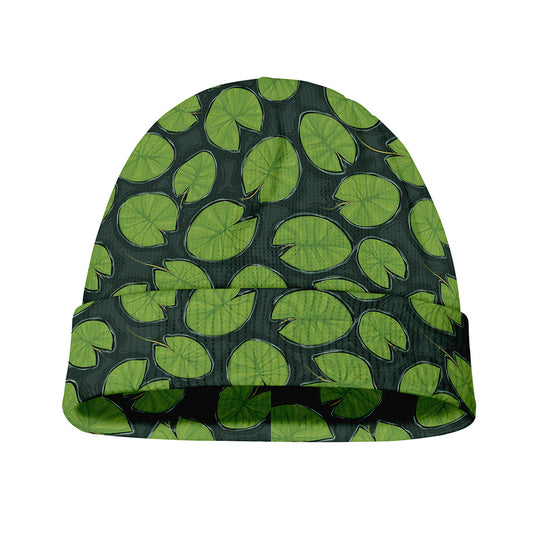 Water Lily Pads Pattern Print Beanie
