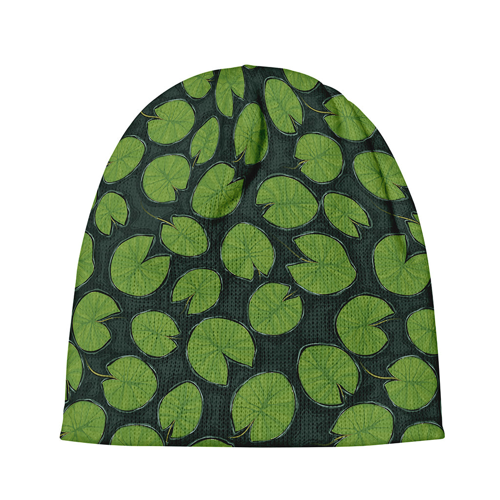 Water Lily Pads Pattern Print Beanie