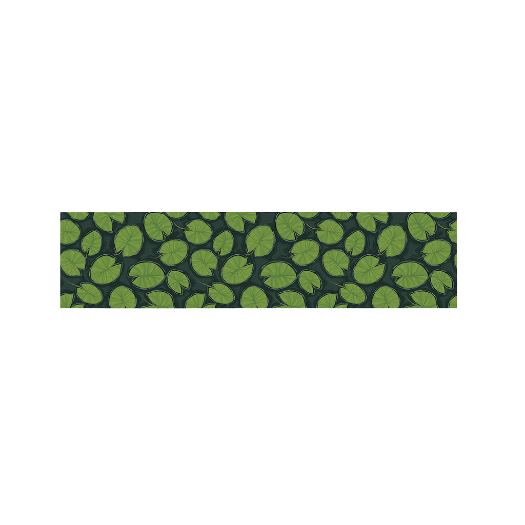 Water Lily Pads Pattern Print Bed Runner