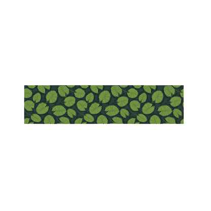 Water Lily Pads Pattern Print Bed Runner
