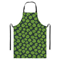 Water Lily Pads Pattern Print Bib Apron With Pocket