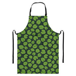 Water Lily Pads Pattern Print Bib Apron With Pocket