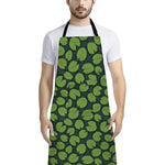 Water Lily Pads Pattern Print Bib Apron With Pocket