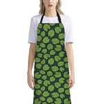 Water Lily Pads Pattern Print Bib Apron With Pocket