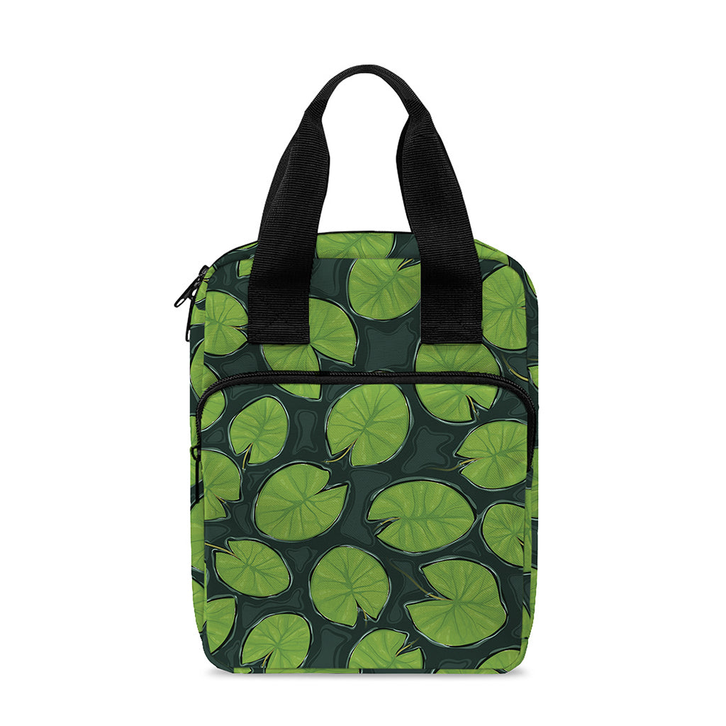 Water Lily Pads Pattern Print Bible Tote Bag