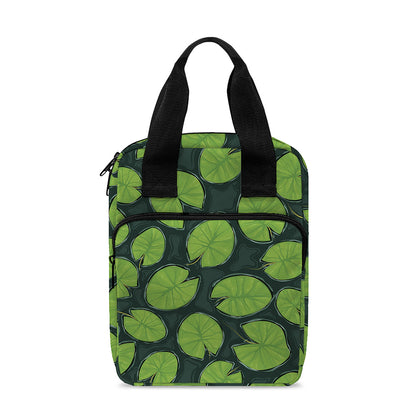 Water Lily Pads Pattern Print Bible Tote Bag