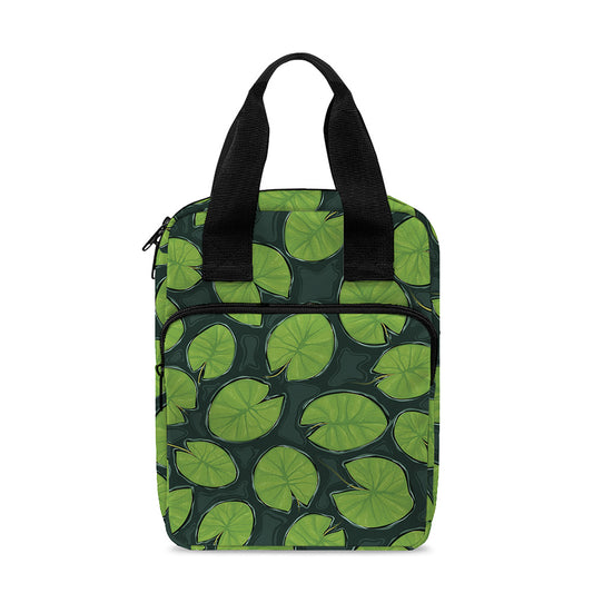 Water Lily Pads Pattern Print Bible Tote Bag