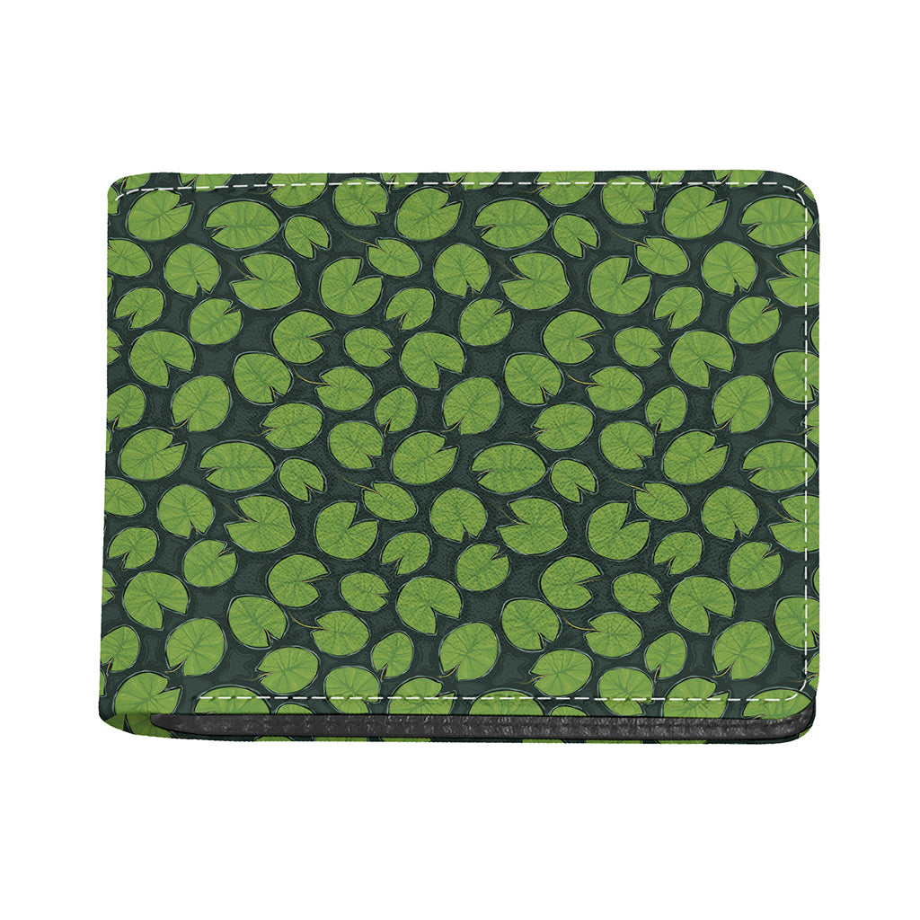 Water Lily Pads Pattern Print Bifold Wallet
