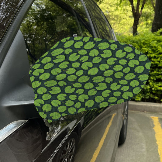Water Lily Pads Pattern Print Car Side Mirror Covers