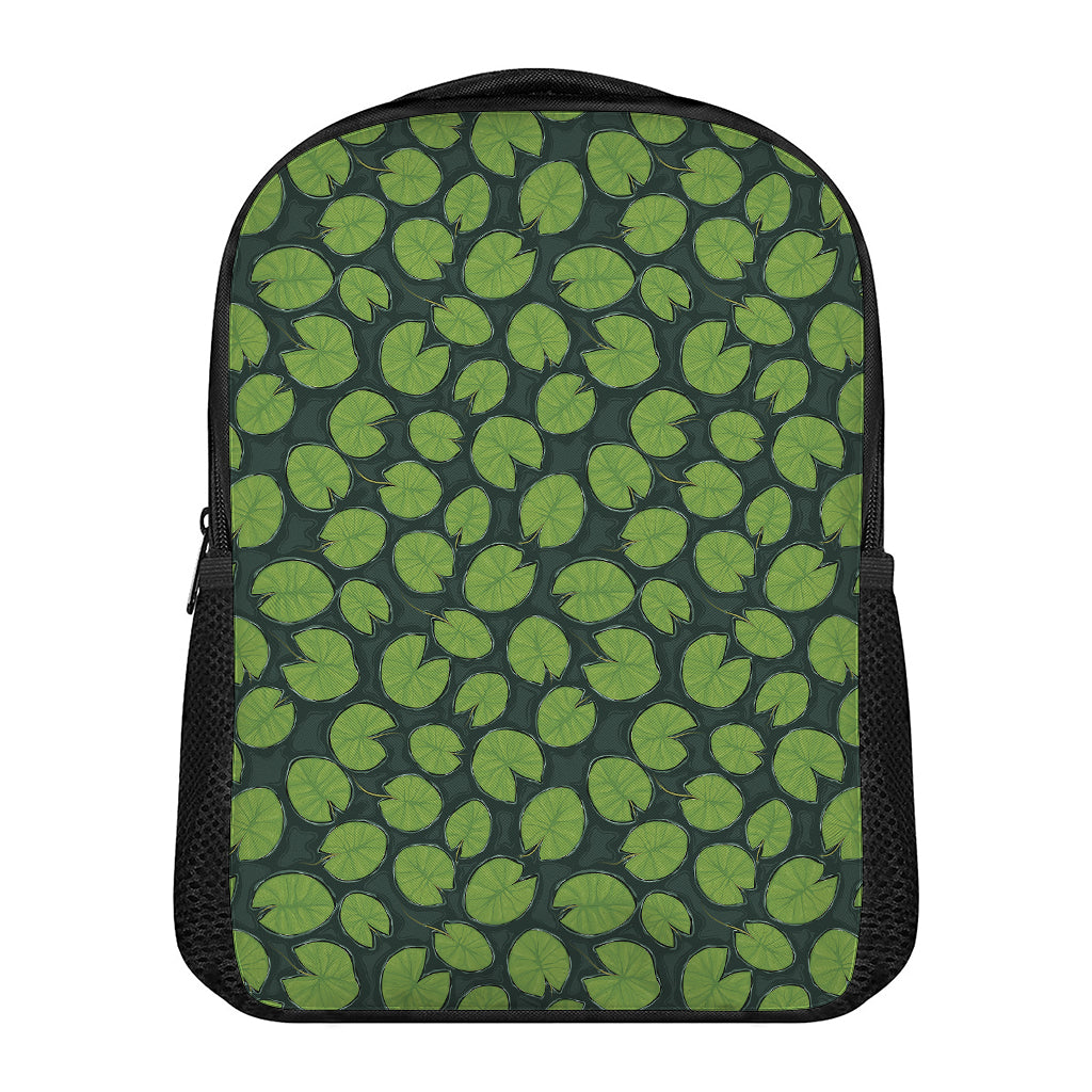 Water Lily Pads Pattern Print Casual Backpack