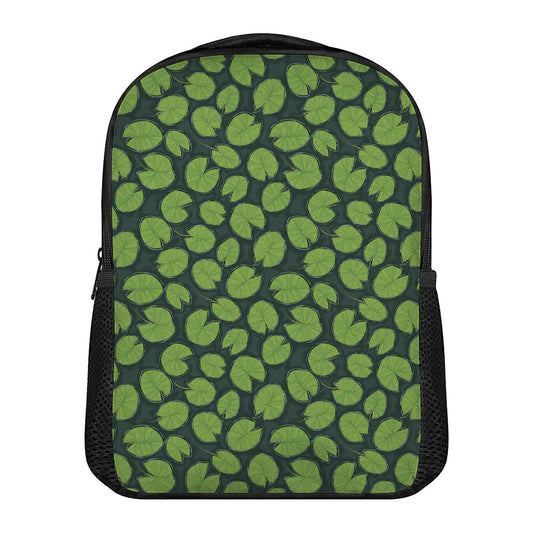 Water Lily Pads Pattern Print Casual Backpack