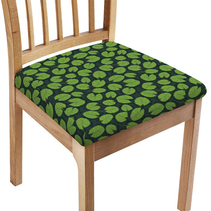 Water Lily Pads Pattern Print Chair Cushion Cover