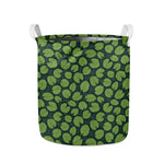 Water Lily Pads Pattern Print Collapsible Laundry Basket