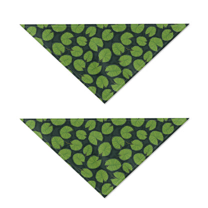 Water Lily Pads Pattern Print Dog Bandana